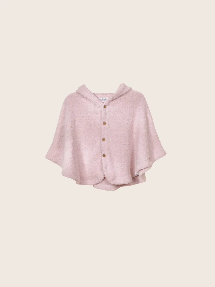 Rise Little Earthling Fleece Poncho - Cream / 6-12m