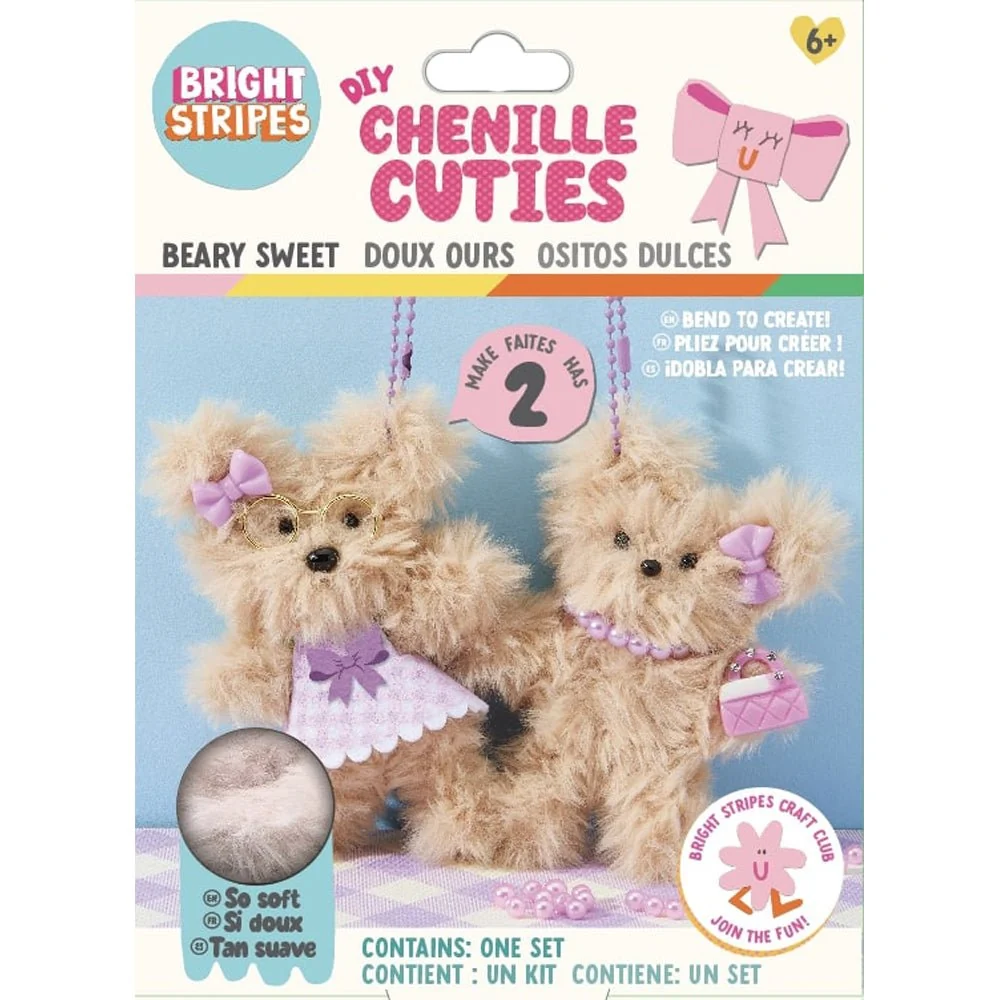 Bright Stripes DIY Chenille Cuties Beary Sweet