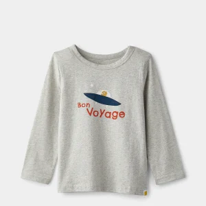 rise little earthling Long Sleeve Tee - Whisper Pink Planet / 5-6y