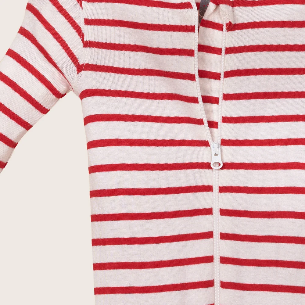 rise little earthling Holiday Sleeper BUHSL00 - Red Stripe / 0-3m - Image 13