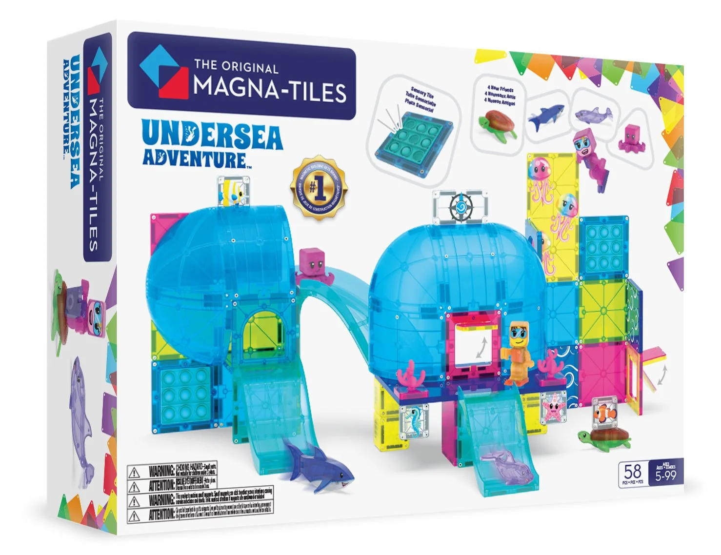 The Original MAGNA-TILES® Undersea Adventure 58-Piece