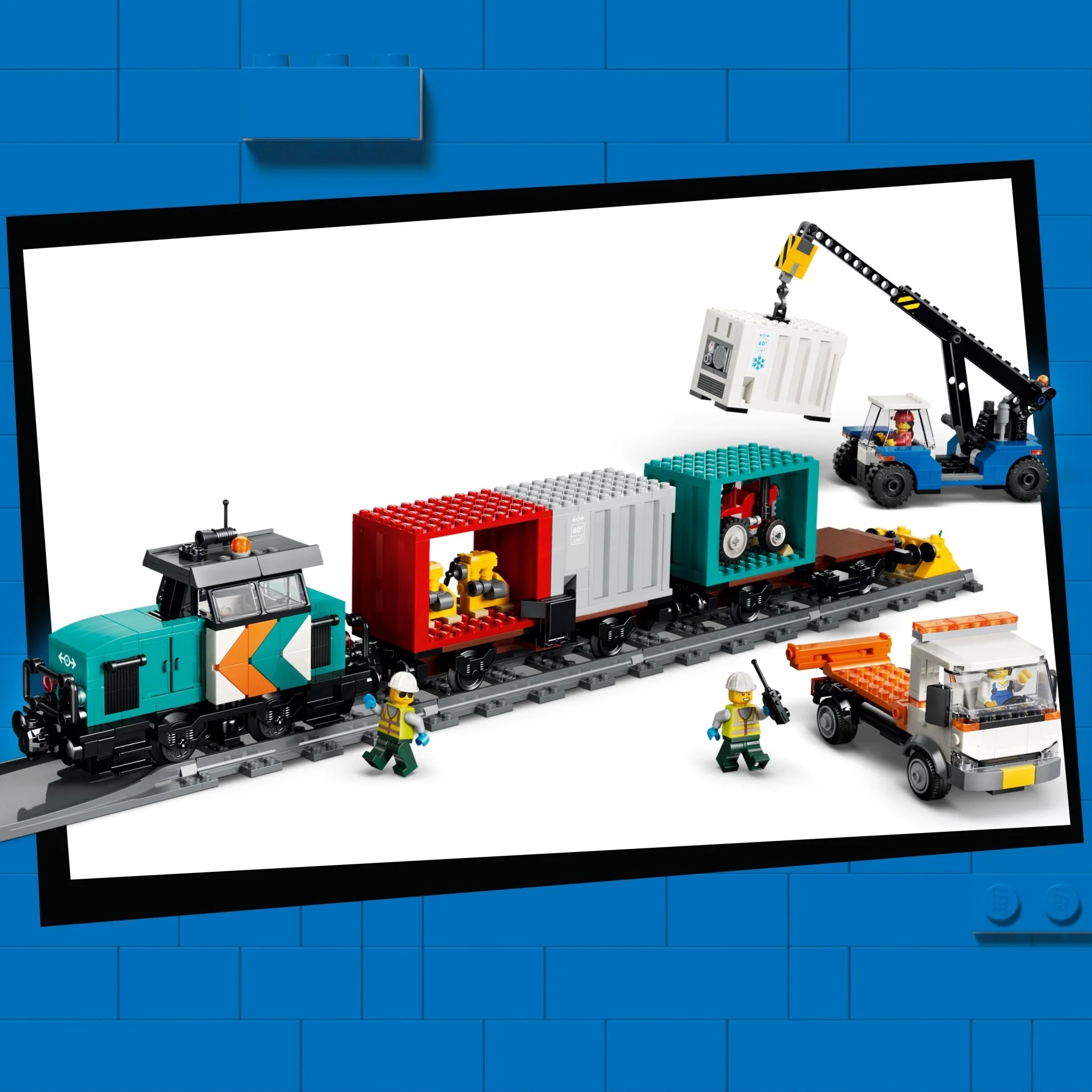 LEGO® City Harbor Freight Train with Crane & Truck 60509 - Image 6