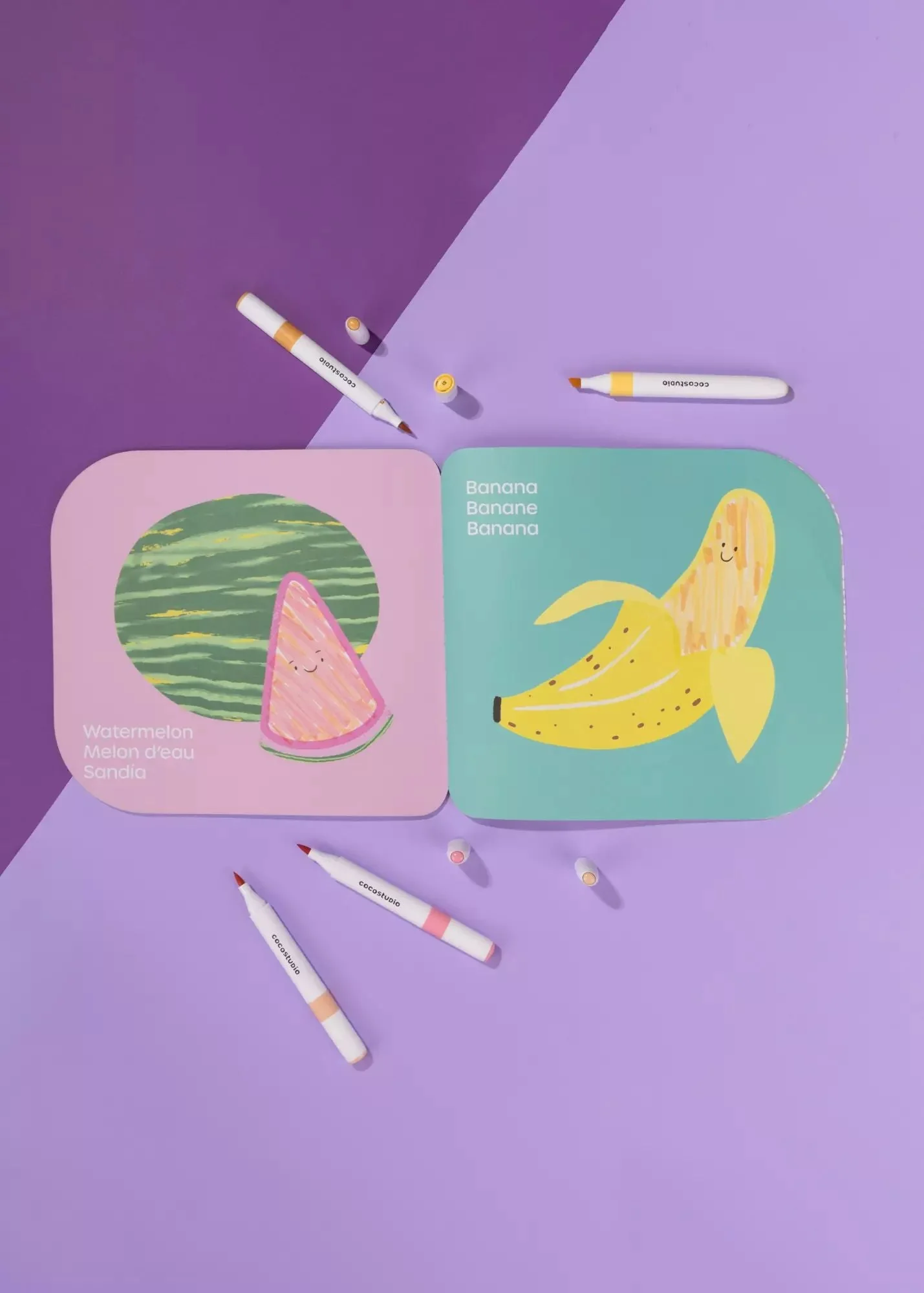 Coco Village My First Coloring Book-Fruits&Vegetables(28 pages) - Image 2