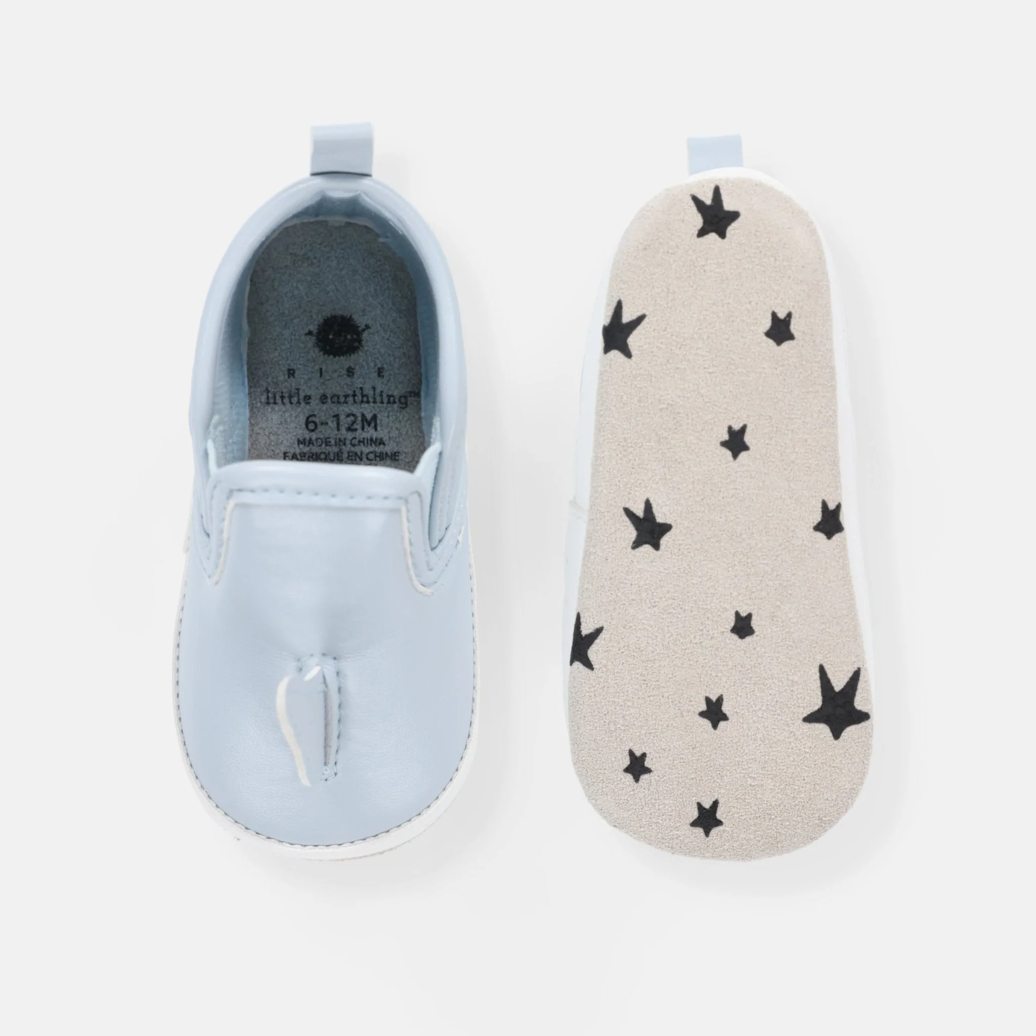 Rise Little Earthling Shark Slide Ons Blue 6-12m - Image 3
