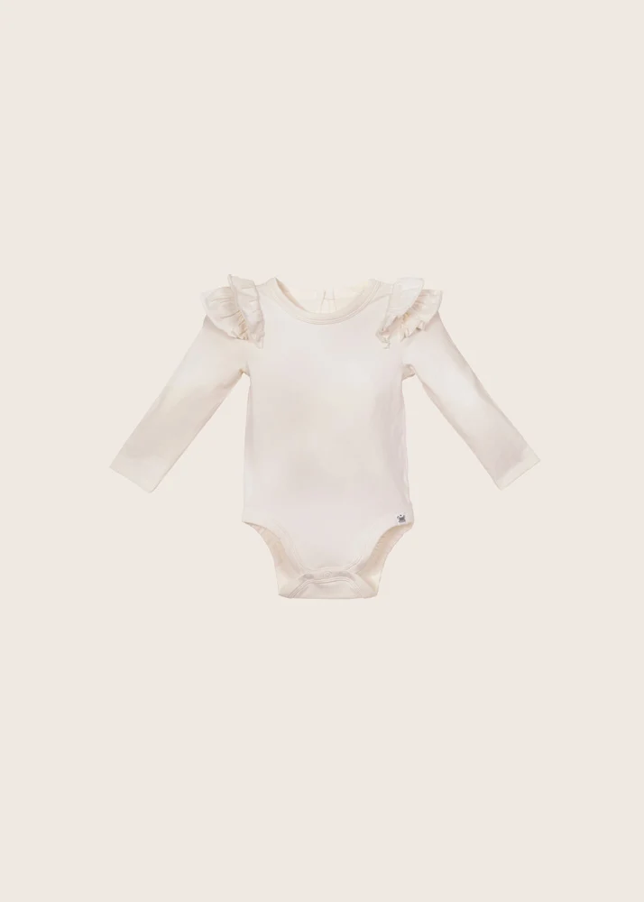 rise little earthling Ruffle Bodysuit - Red / 3-6m
