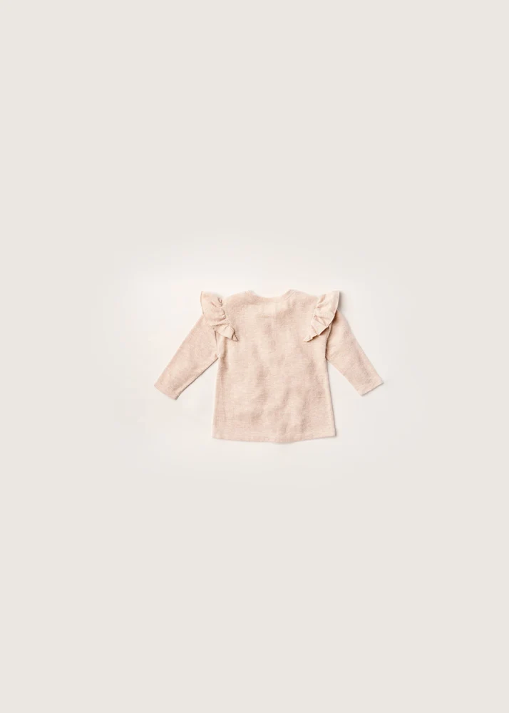 Rise Little Earthling Soft Ruffle Tee Oatmeal - Oatmeal / 5-6y - Image 3