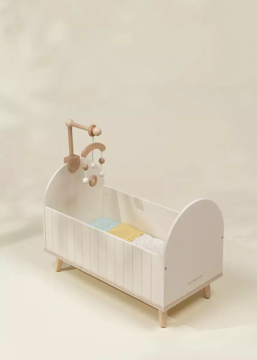 Coco Village Wooden Doll Crib & Accessories