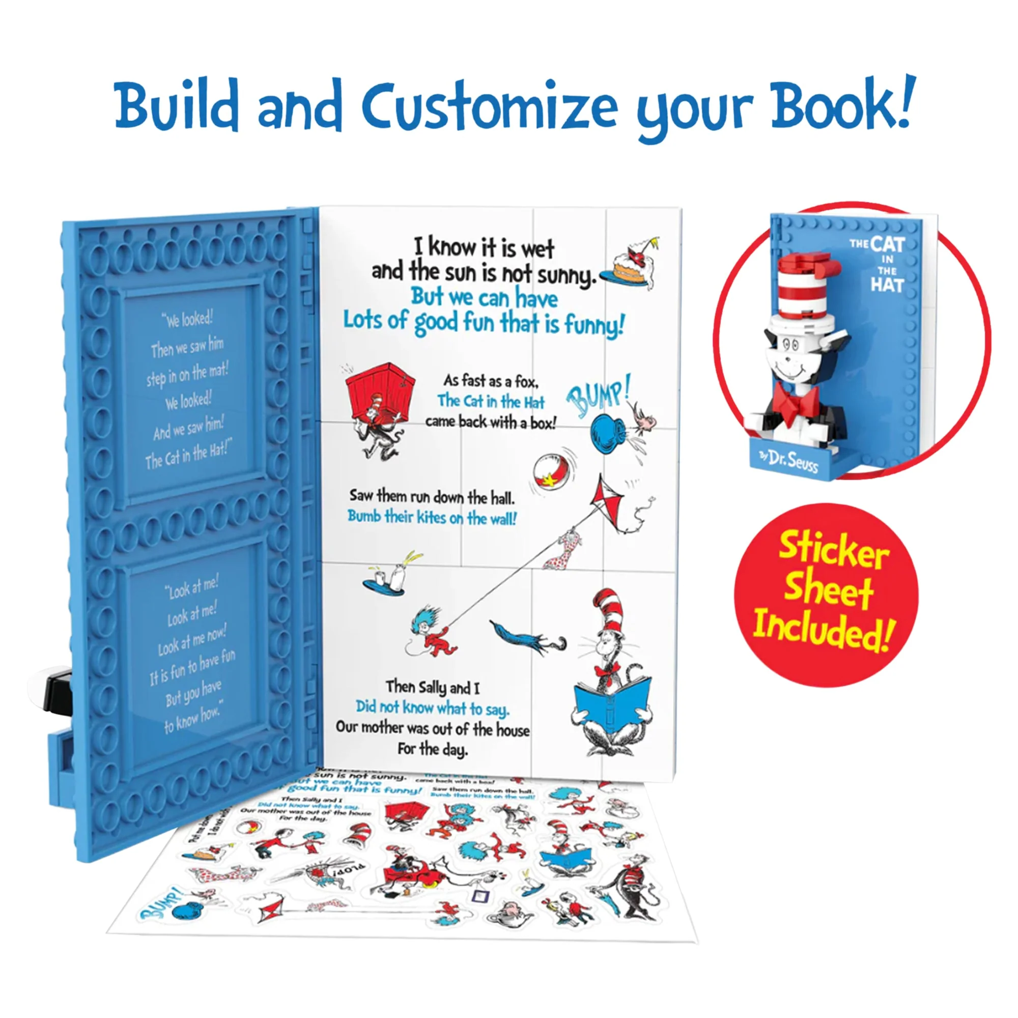 Brick Craft Dr. Suess Build-A-Books: The Cat in the Hat - 117 Pieces - Image 3